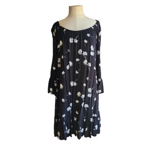 Black & White Flounce Hem Boho Mini Size Large